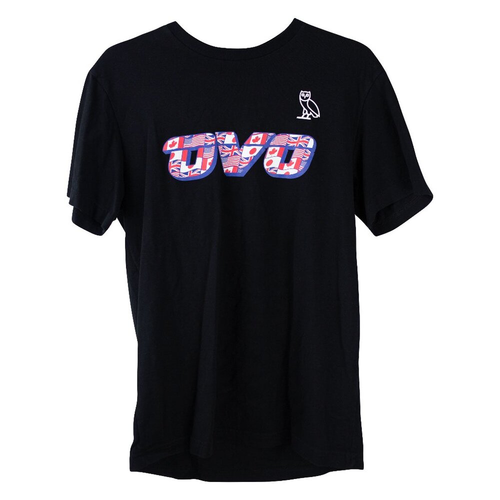 OVO International Flag Crewneck T-shirt, Size Small